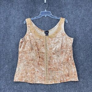 VINTAGE NY Collection Gold Tan Corset Top Women’s 1X Fairycore Grunge Whimsy Y2K